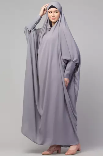 Nazneen Head to toe long cuff ready to wear one pc Jilbab with Naqab