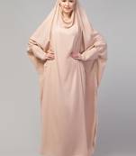 Nazneen Head to toe long cuff ready to wear one pc Jilbab with Naqab/Prayer hijab for umrah and hajj