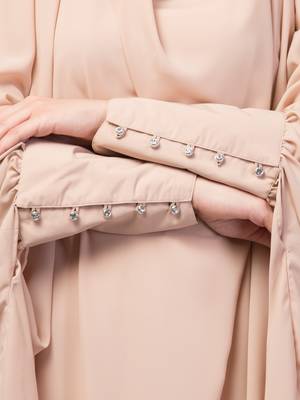 Nazneen Head to toe long cuff ready to wear one pc Jilbab with Naqab/Prayer hijab for umrah and hajj 3