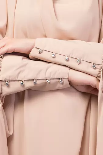 Nazneen Head to toe long cuff ready to wear one pc Jilbab with Naqab/Prayer hijab for umrah and hajj