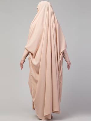 Nazneen Head to toe long cuff ready to wear one pc Jilbab with Naqab/Prayer hijab for umrah and hajj 6