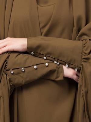 Nazneen Head to toe long cuff ready to wear one pc Jilbab with Naqab/Prayer hijab for umrah and hajj 3