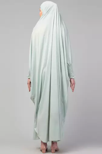 Smoking Sleeve Tie at Back Ready To Wear Instant Full Size knits JiIbab/Naqab Hijab for namaaz hajj and umrah