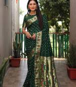Dola Art Silk Paithani With Bandhej Sarees , Blouse-Not As Per Image