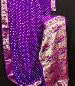 Dola Soft Silk Paithani With Bandhej Sarees 