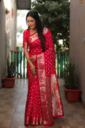 Dola Soft Silk Paithani With Bandhej Sarees 