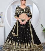 Black Georgette Embellished Lehenga Choli   Dazzle at Every Wedding

