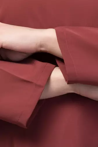 Flare daily wear basic Rust Casual Abaya