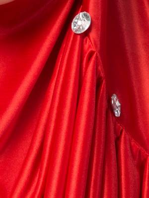 janab e aala red pleated crystal hijab 3