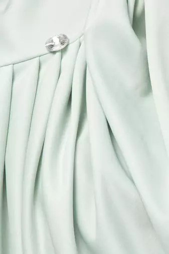 Front gather & pleated with Cristal stone ready to wear prayer Hijab 