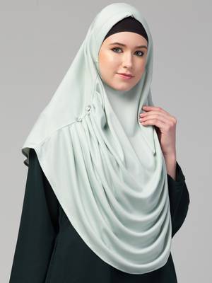Front gather & pleated with Cristal stone ready to wear prayer Hijab  5