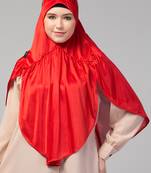 janab e aala ready-to-wear prayer hijab – red