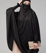 Ready to Wear tie at back smoking at wrist with Naqab instant Khimer Prayer hijab For Hajj and Umrah