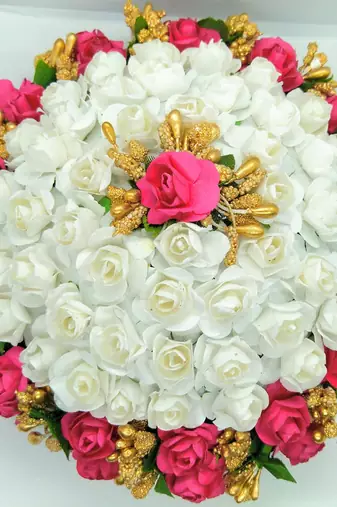 Pink & white bridal juda