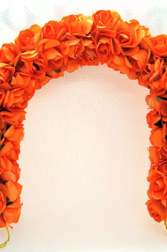 Orange plain gajra