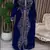 Navy Blue Moroccan Kaftan With hijab