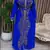 Royal Blue Moroccan Kaftan With hijab