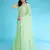 pista organza hand work saree with unstitched blouse piece