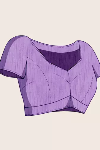 lavender chiffon swarovski saree with unstitched blouse piece