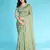 Pista Chiffon Beads& Stone Saree With Unstitched Blouse Piece