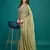 Olive Chiffon Sequineed Saree With Unstitched Blouse Piece