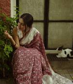 Digital Print Muslin Chanderi Saree Luxurious Muslin Chanderi Saree with Intricate Design