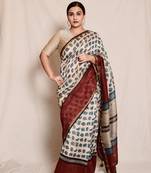 Digital Print Muslin Chanderi Saree Luxurious Muslin Chanderi Saree with Intricate Design
