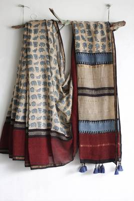 Digital Print Muslin Chanderi Saree Luxurious Muslin Chanderi Saree with Intricate Design 2