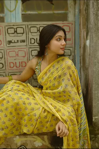 Digital Print Muslin Chanderi Saree Luxurious Muslin Chanderi Saree with Intricate Design