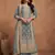 Grey embroidered vichitra silk palazzo suit