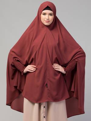janab e aala raspberry stretchable nida jilbab 1