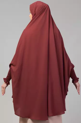 janab e aala raspberry stretchable nida jilbab