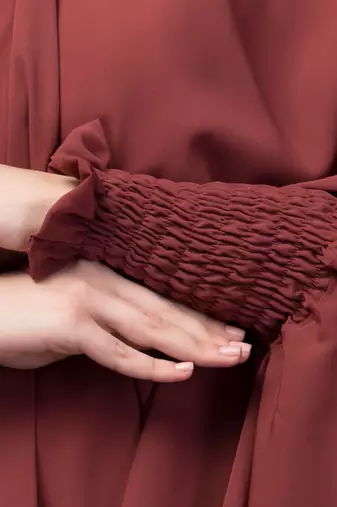 janab e aala raspberry stretchable nida jilbab