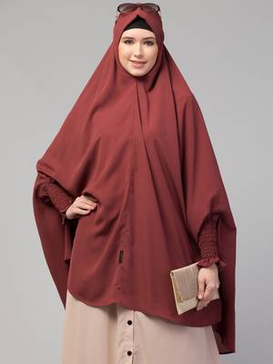 janab e aala raspberry stretchable nida jilbab 5