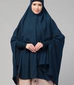 Stretchable smoking at wrist knee length Jilbab cum prayer khimar Hijab