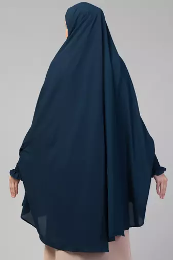 Stretchable smoking at wrist knee length Jilbab cum prayer khimar Hijab
