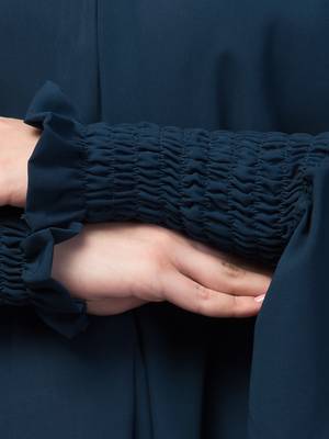 Stretchable smoking at wrist knee length Jilbab cum prayer khimar Hijab 3
