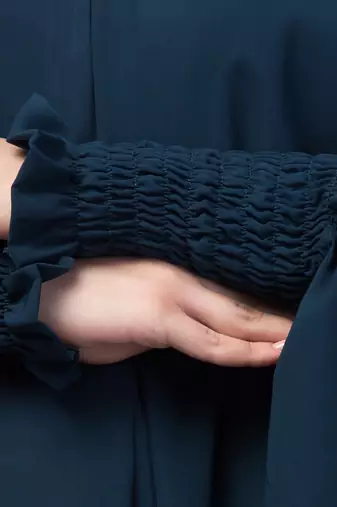 Stretchable smoking at wrist knee length Jilbab cum prayer khimar Hijab