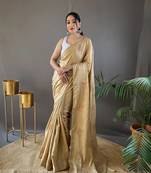 Zari Based Embroidery And Piping Soft And Easy To Drape Saree