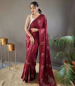 Zari Based Embroidery And Piping Soft And Easy To Drape Saree