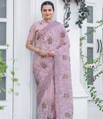 Beautiful Work All Over Saree With Cutowork And Embroidory Saree