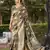 Coffee Brown simmer silk zari weaving saree