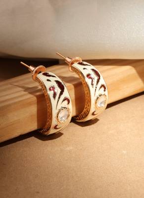 Meenakari hoop style earrings 1