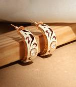 Meenakari hoop style earrings