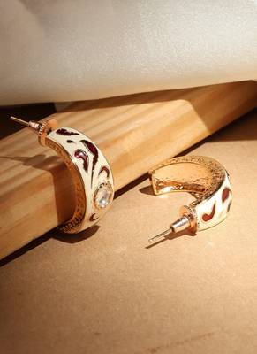 Meenakari hoop style earrings 2