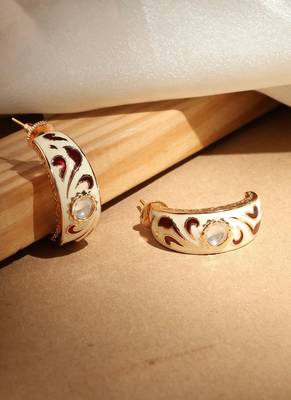 Meenakari hoop style earrings 3