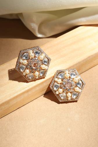 Elegant statement studs with american stones