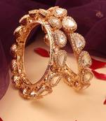 Elegant triangle kundan stone design