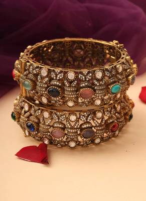 Elegant navratan stone bangles 2