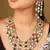 Layered necklace with navratan stones     statement piece